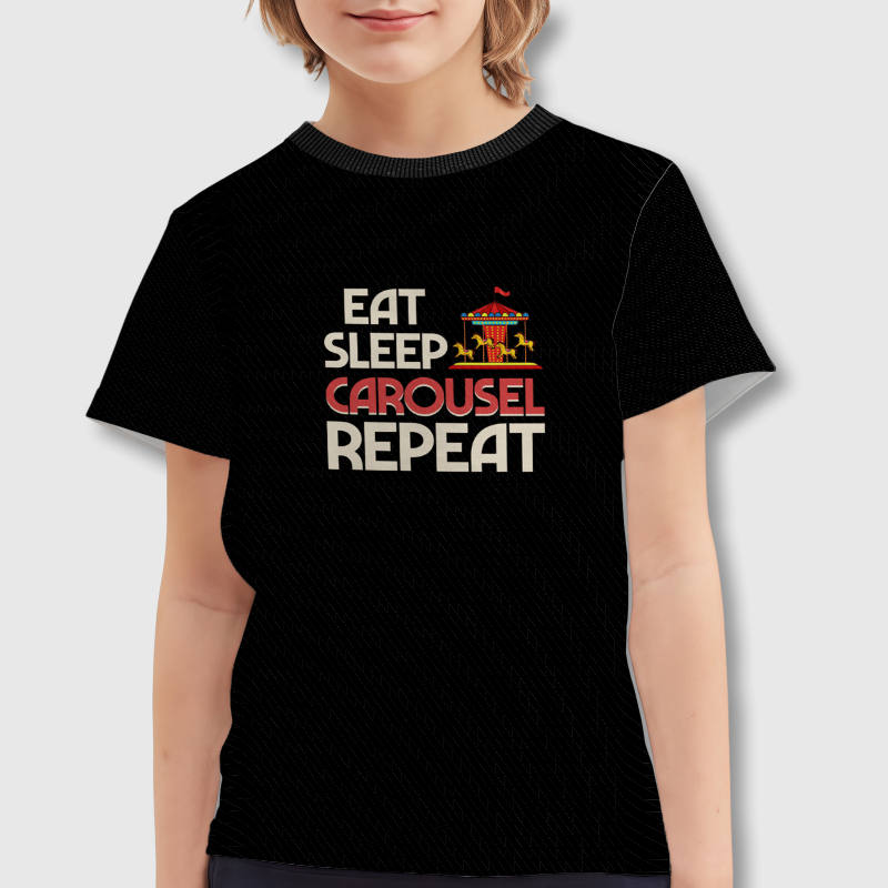 Funny Carousel Kids Tee for Birthday Gift Daily Wear