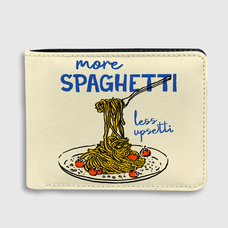 Spaghetti Pun Bifold Wallet for Pasta Lovers Gift