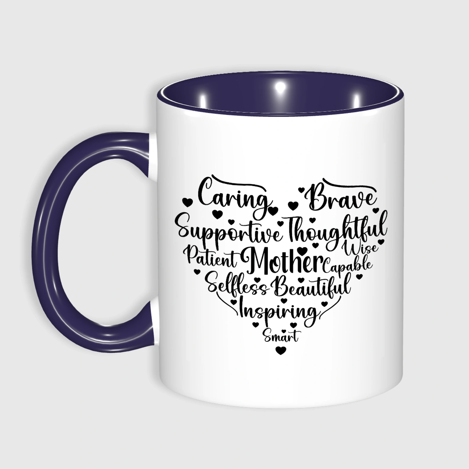 11oz Navy Accent Mom Quote Mug for Mom Mother's Day
