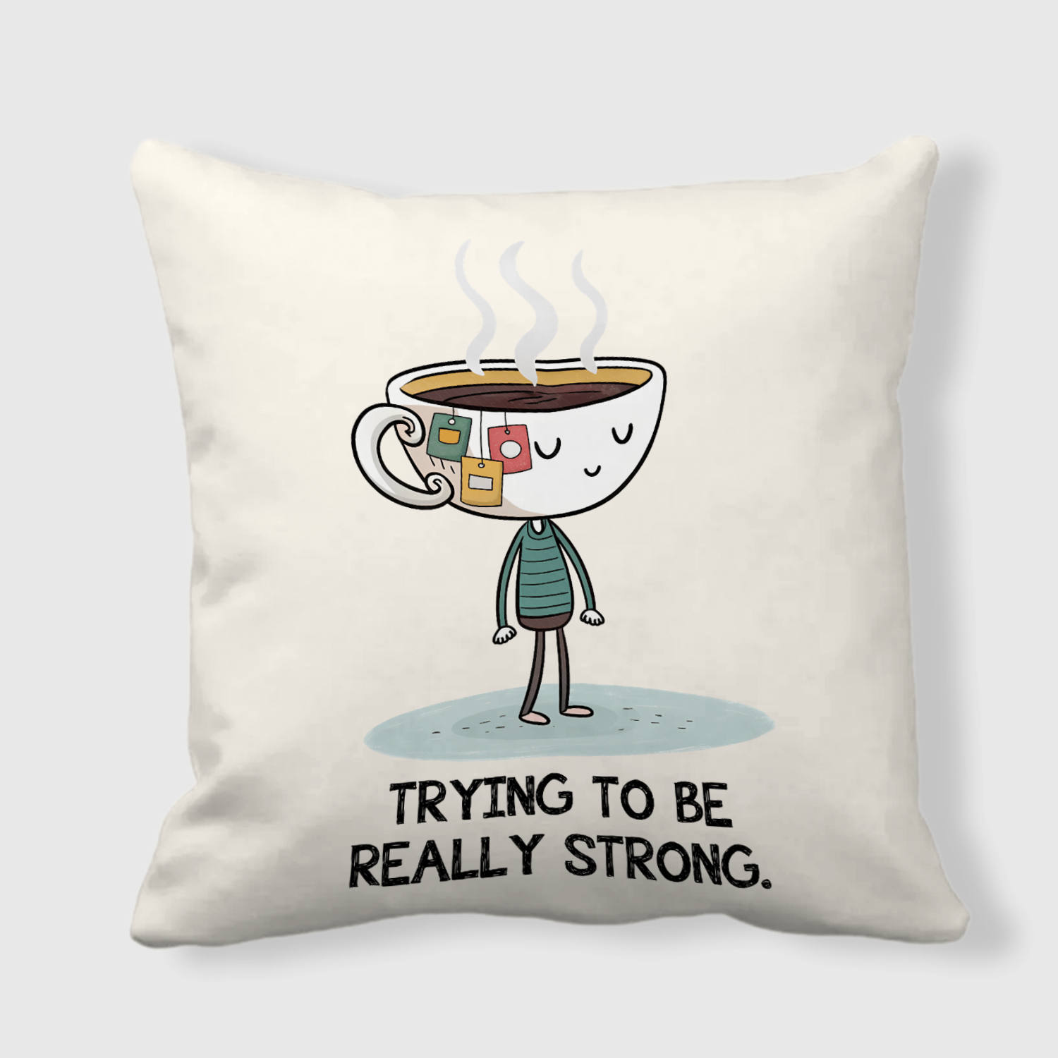 Funny Coffee Pun Throw Pillow for Coffee Fans Gift