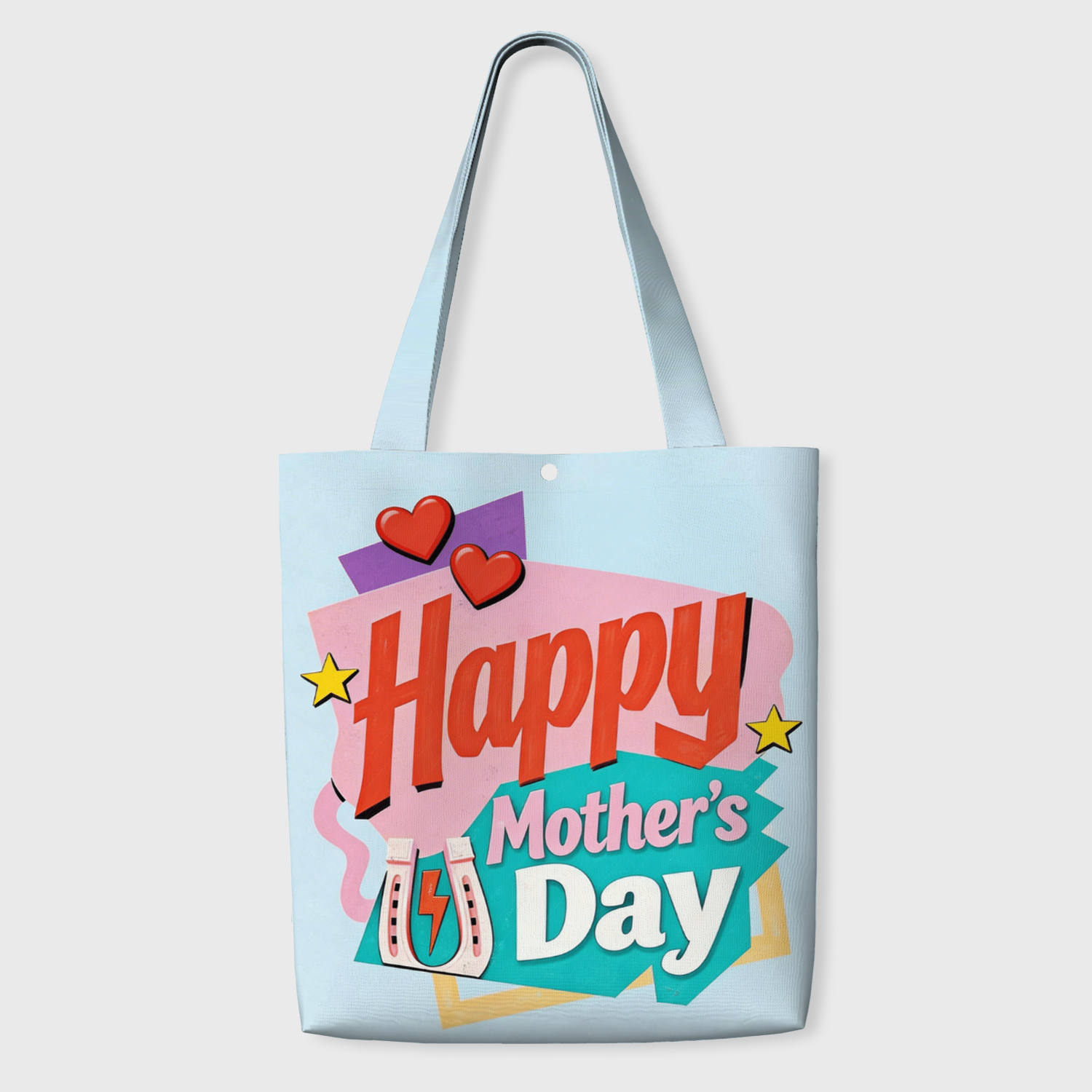 Retro Happy Mother's Day Tote Bag for Mom Gift Daily Use
