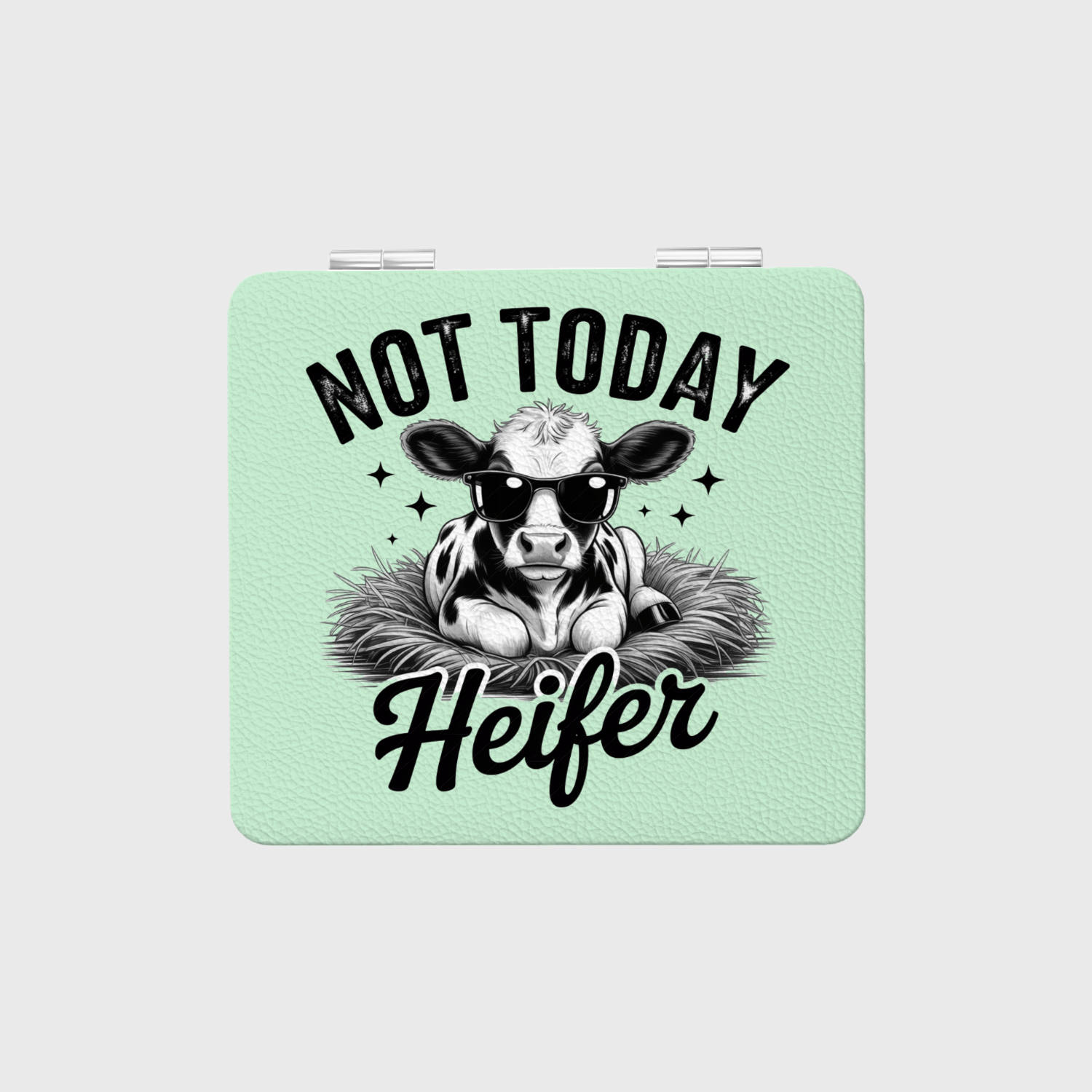 Funny Heifer Pocket Mirror for Cow Lovers Birthday Gift
