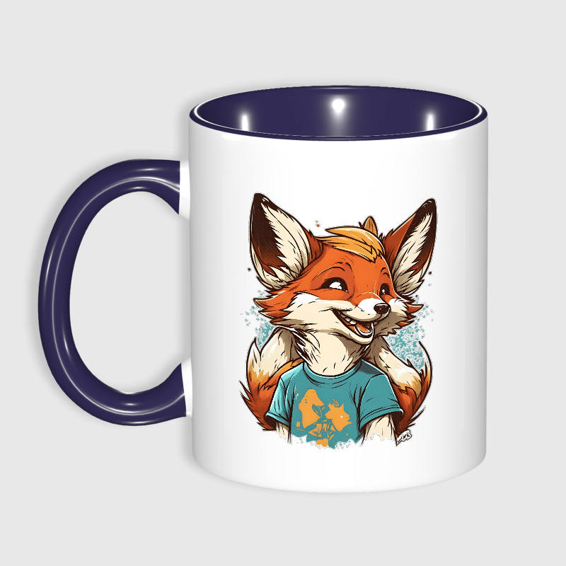 Cute Cartoon Fox 11oz Ceramic Mug for Pet Lovers Gift
