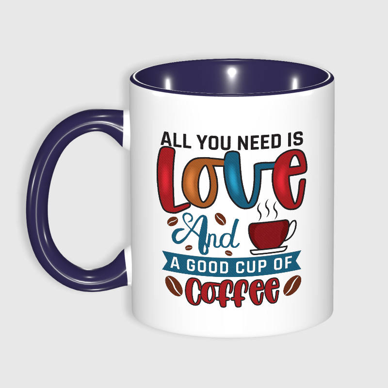 Love & Coffee Quote Mug for Coffee Lovers Valentine Gift
