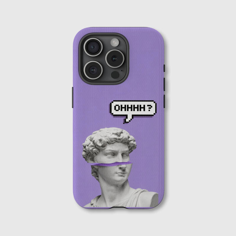 Vaporwave David Statue Phone Case for Art Lovers Gift