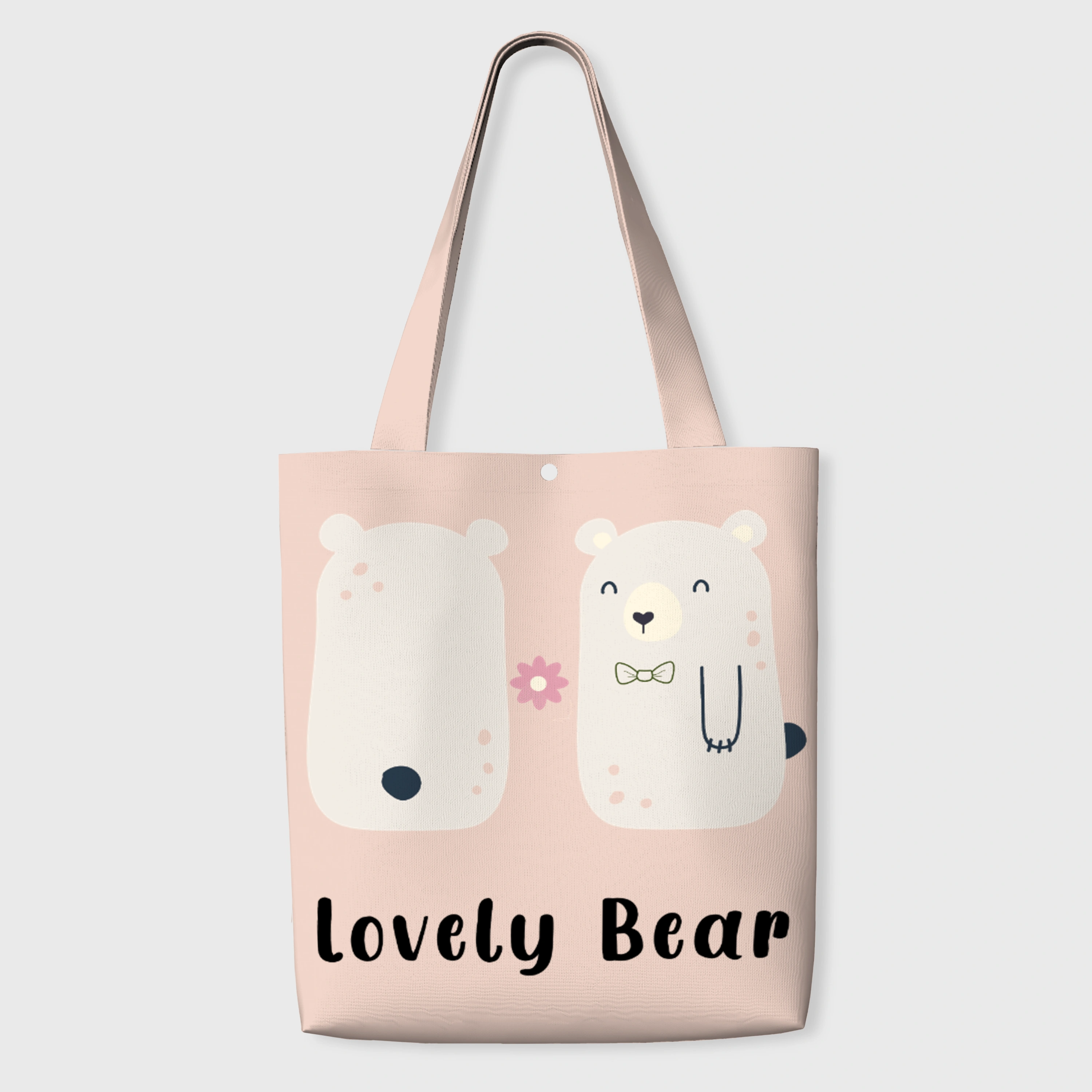 Cute Bear Print Tote Bag for Bear Lovers Daily Use & Gifting