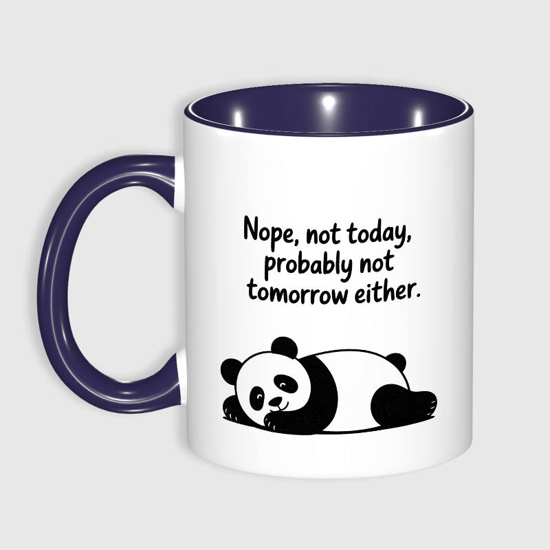 Funny Lazy Panda Quote 11oz Mug for Panda Lovers Gift