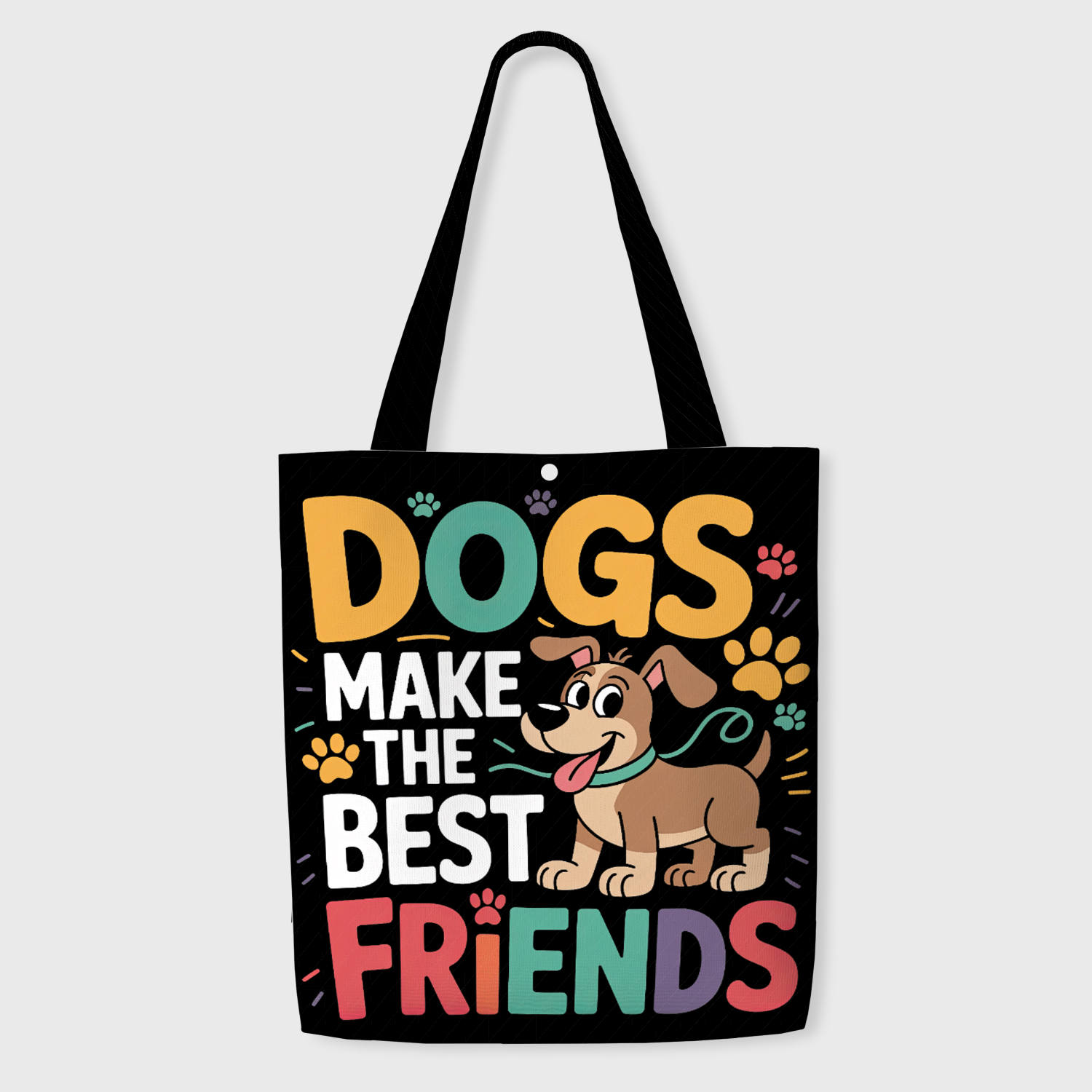 Dogs Make Best Friends Tote Bag for Pet Lovers Daily Use