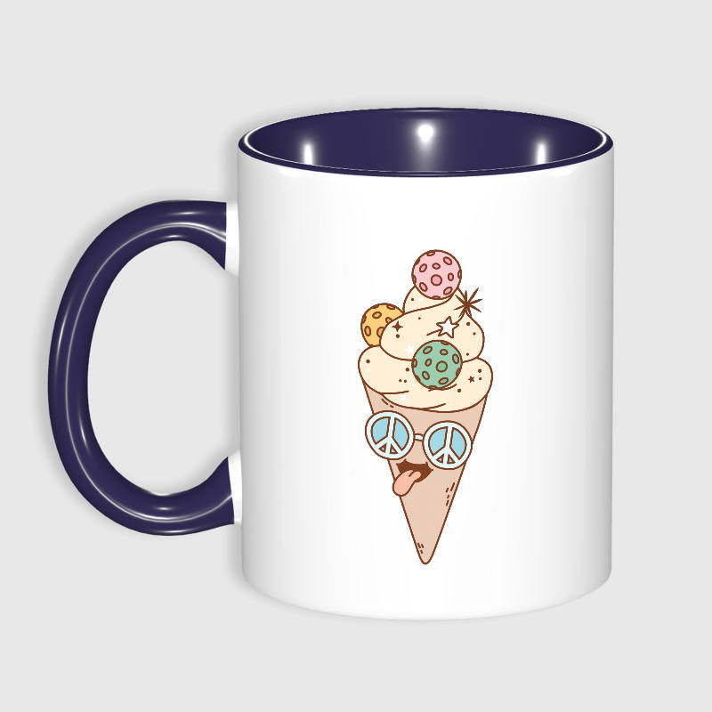 Cute Peace Ice Cream 11oz Mug for Summer Lovers Gift