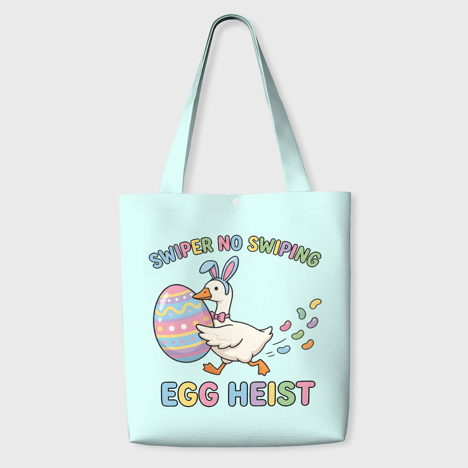 Funny Easter Goose Tote Bag for Easter Egg Hunt Gift