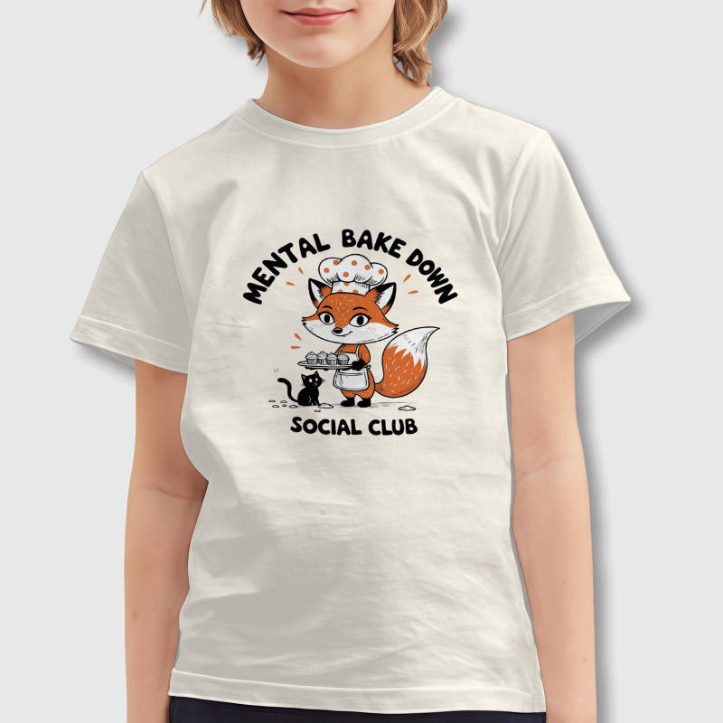 Funny Baking Fox Kids T-Shirt for Pet Lovers Gift