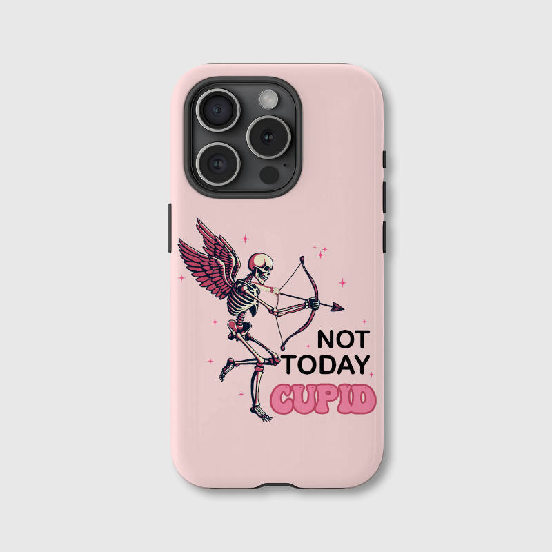 Funny Skeleton Cupid Phone Case for Anti Valentine Gift