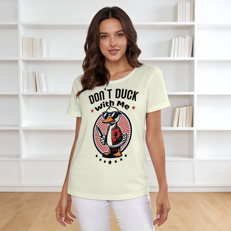 Funny Duck Pun Women's Tee for Casual Wear Gift