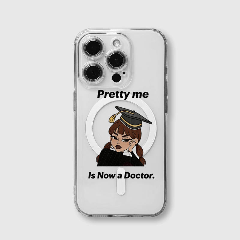 Clear Magnetic iPhone Case for New Female Doctor Graduation Thoughtful Gift