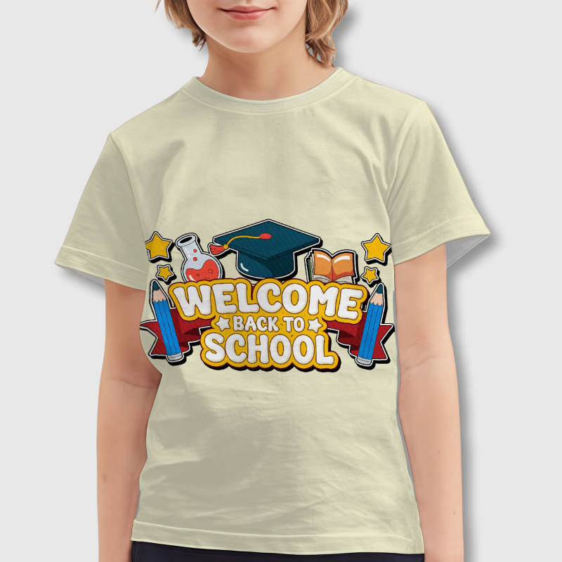 Welcome Back To School Graphic Kids T-Shirt for First Day