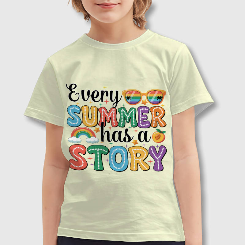 Summer Quote Print Kids T-Shirt for Summer Daily Wear