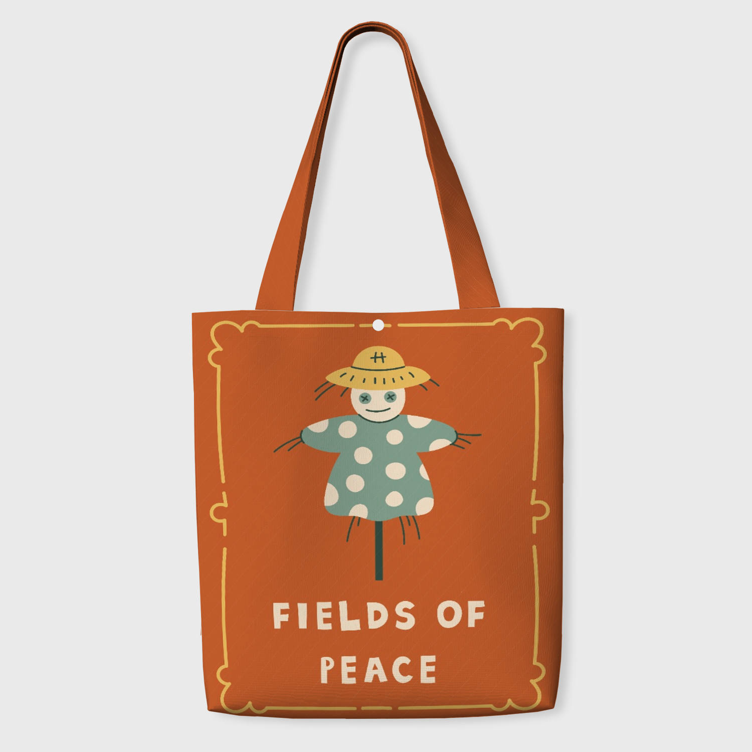 Cute Scarecrow Tote Bag for Nature Lovers Daily Use Gift