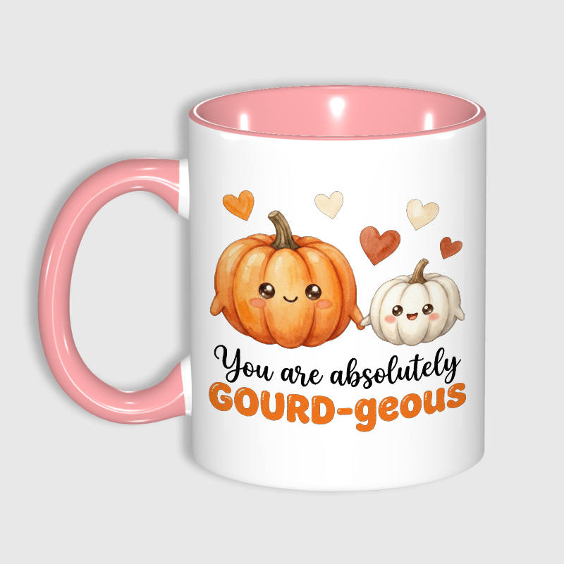 Cute Pumpkin Pun 11oz Pink Mug for Her Fall Gift