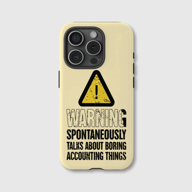 Funny Accountant Warning Magnetic Phone Case for Coworker Birthday & Office Gag Gifts