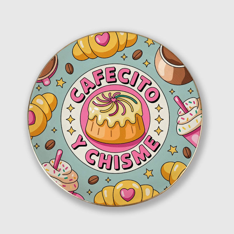 Cafecito Y Chisme Ceramic Trinket Tray for Coffee Lovers