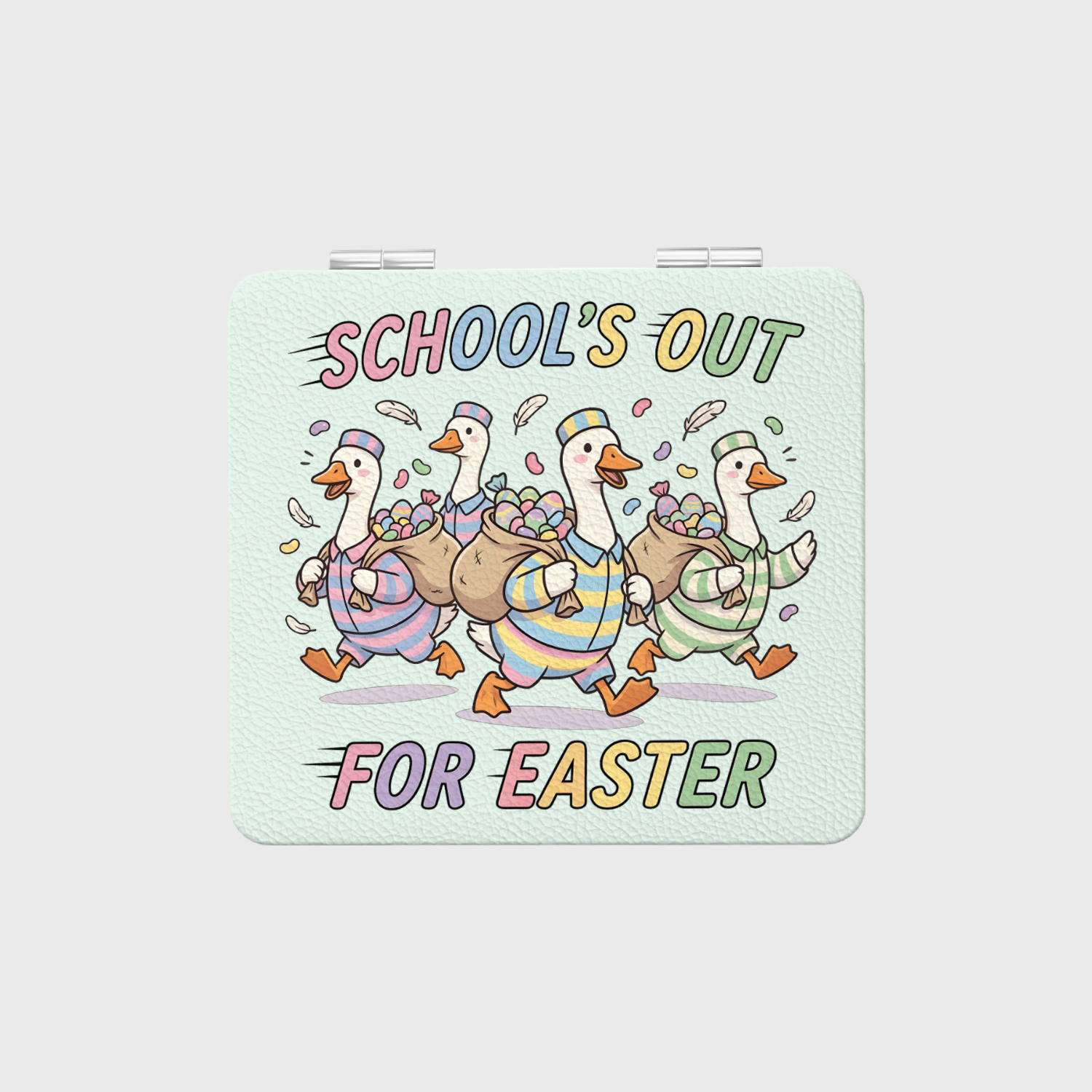 Funny Easter Goose Pocket Makeup Mirror for Easter Gift