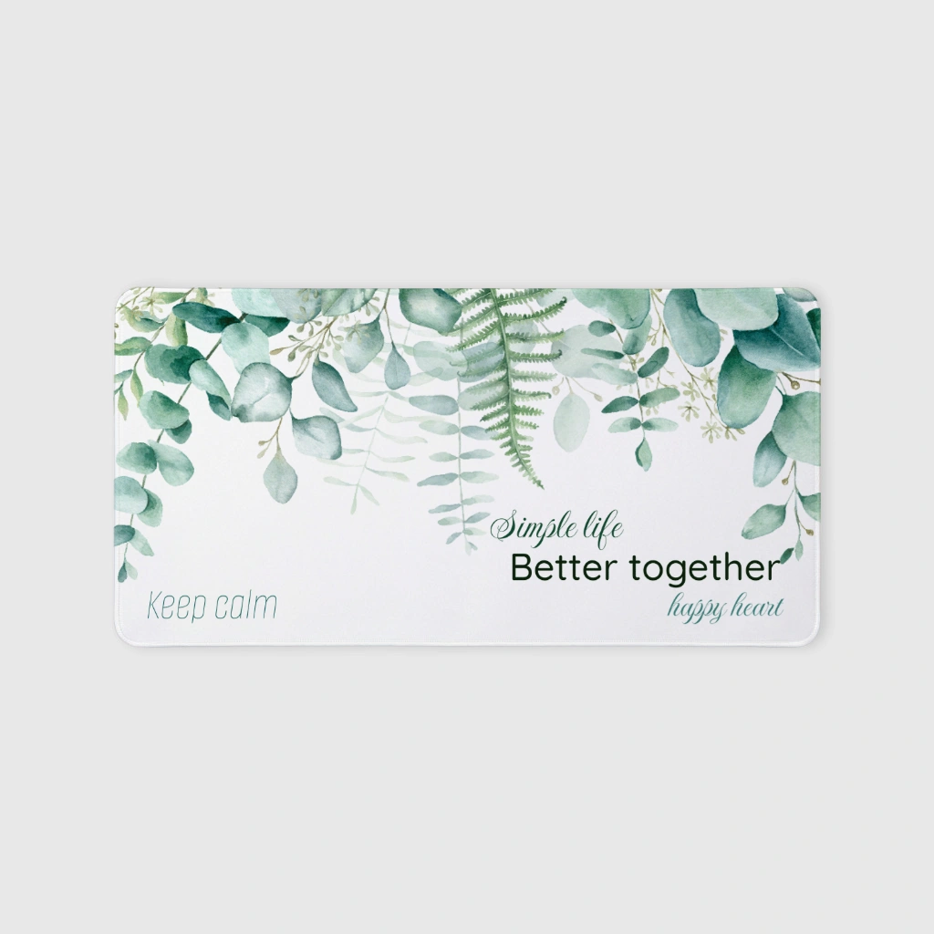 Custom Eucalyptus Quote Extended Desk Mat for Office Gifts