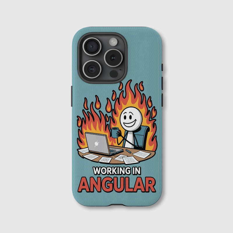Funny Angular Coder Magnetic Phone Case Perfect Work Gift for Programmers & Developers