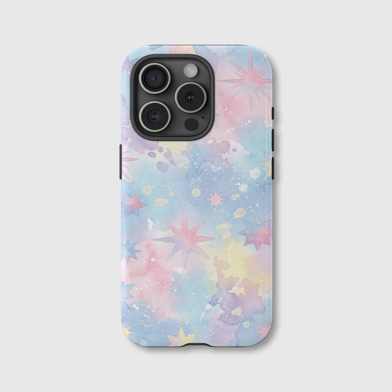 Personalized Watercolor Starburst Magnetic iPhone Case - Custom MagSafe Gift for iPhone 15-17 Series