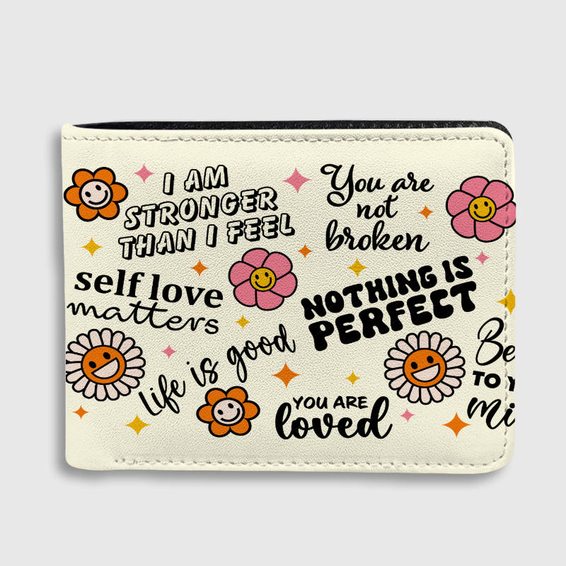 Positive Affirmation Bifold Wallet for Women Teen Girls Birthday Friendship Gifts