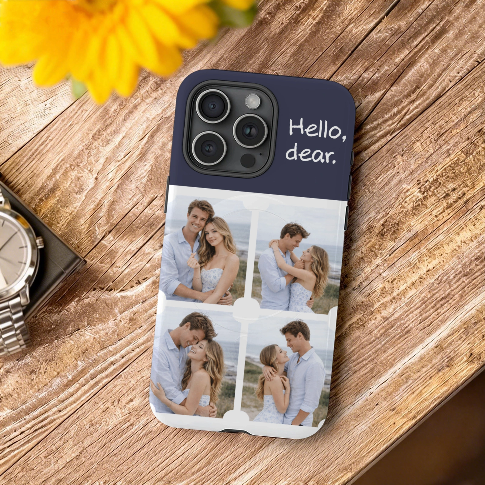Custom Couple Photo Collage MagSafe Case for Anniversary Gifts