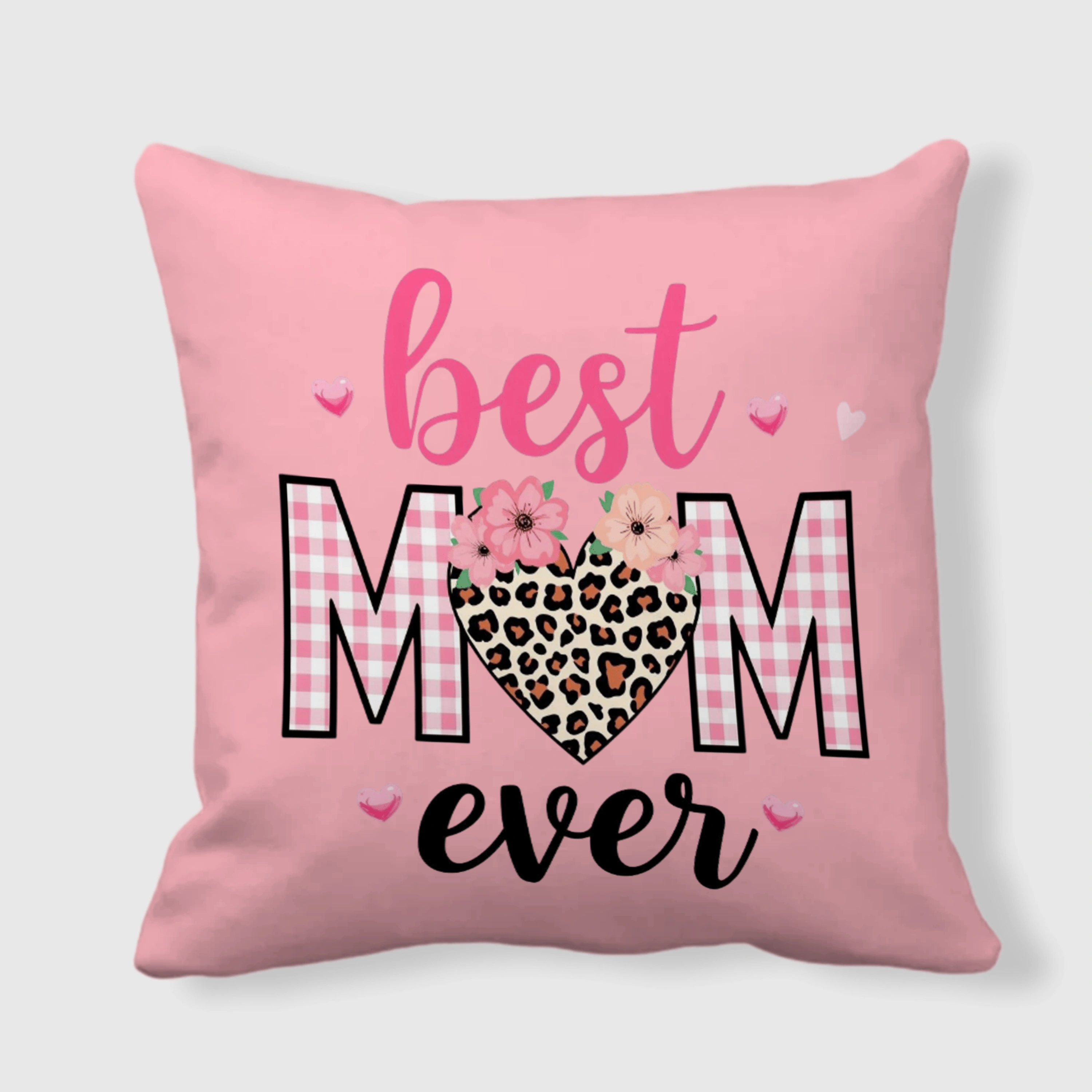 Best Mom Ever Double-Sided Satin Throw Pillow, Ideal Mother's Day Gift for Moms