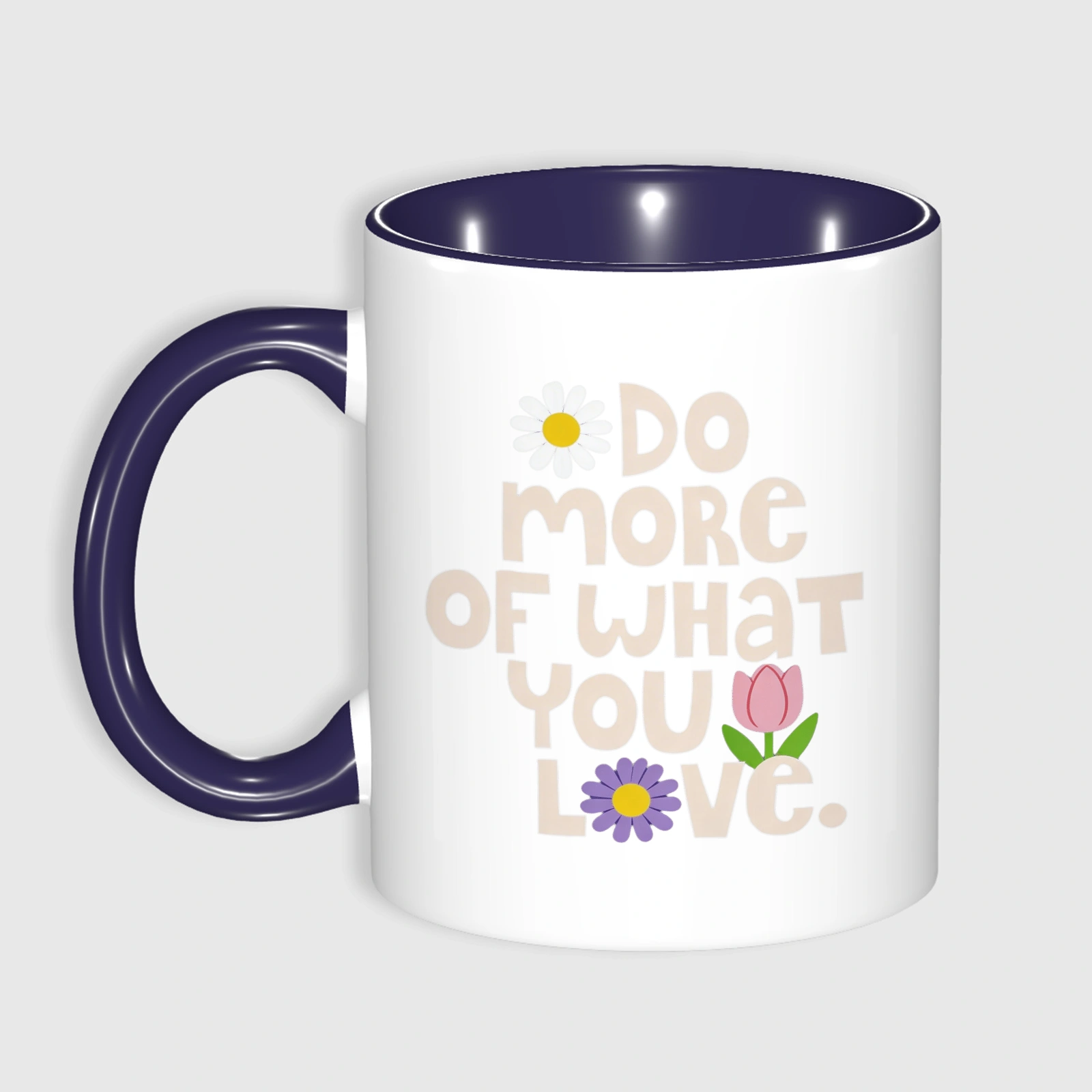 11oz Blue Accent Photo Mug - 'Do More of What You Love' Gift