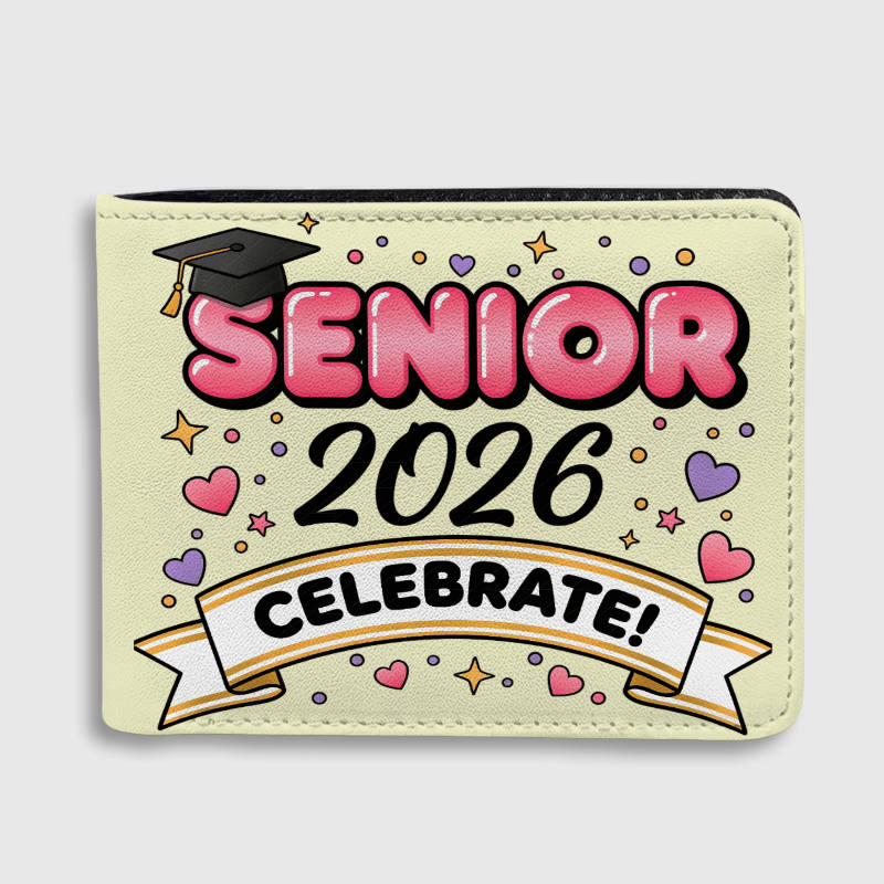Senior 2026 Print Bifold Wallet for 2026 Grads Grad Gift