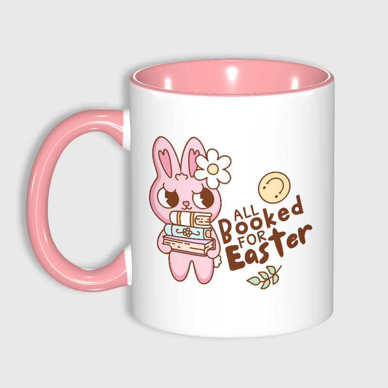 Cute Easter Bunny Book Mug for Book Lovers Easter Gift