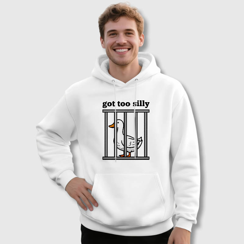 Funny Jail Duck Meme Pullover Hoodie for Duck Lovers