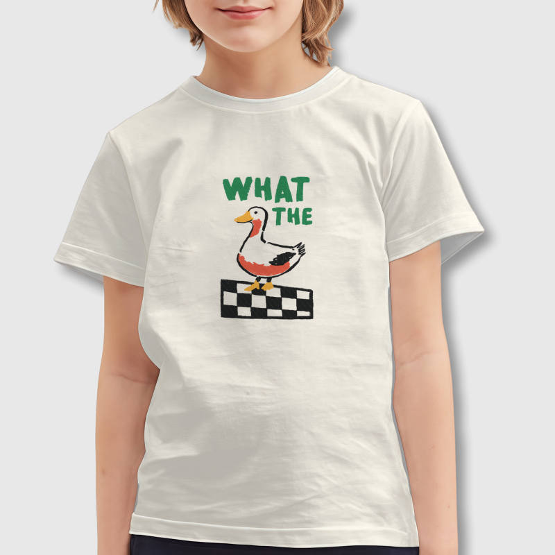 Funny What The Duck Kids Tee for Daily Wear Birthday Gift