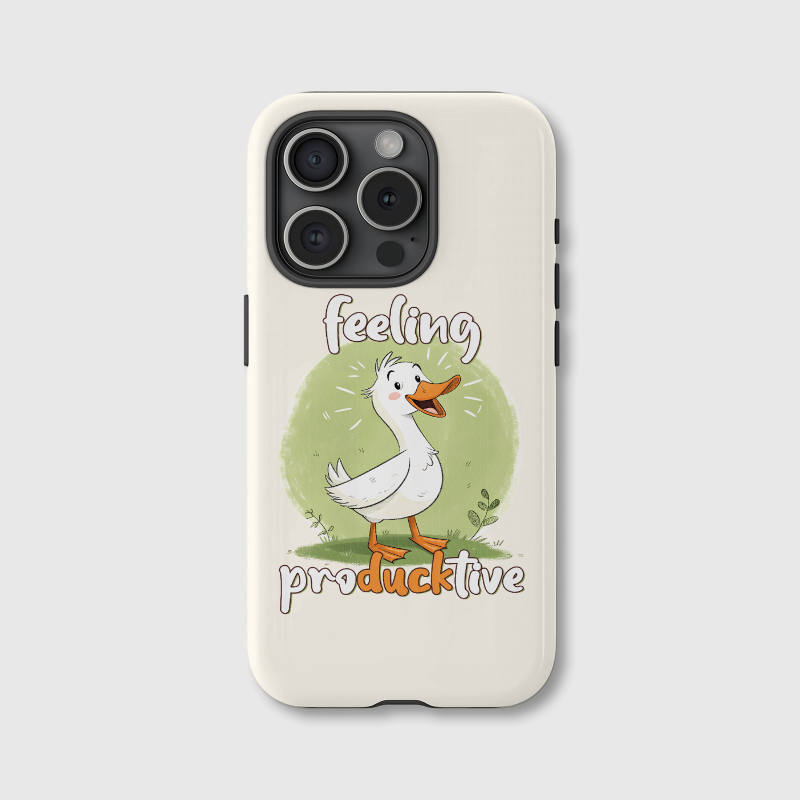 Funny Duck Pun Shockproof Phone Case for Pun Lovers Daily Use