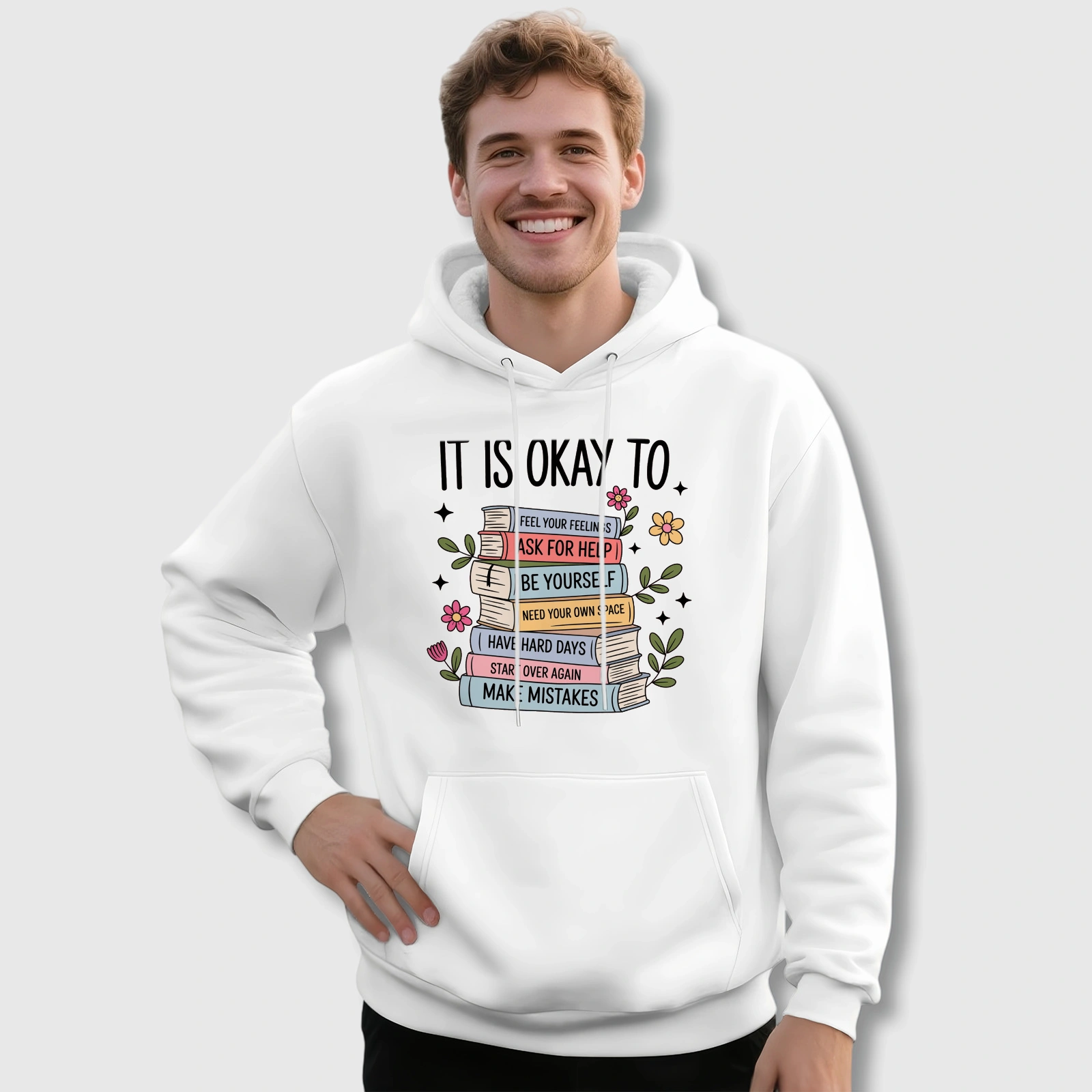 Positive Book Quote Hoodie for Book Lovers Gift