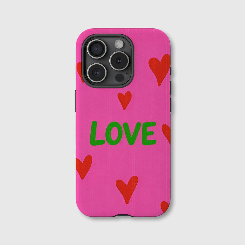 Pink Love Heart Magnetic iPhone Case for Girlfriend Valentine Gift