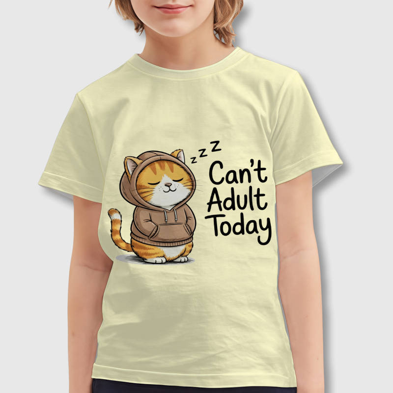 Funny Sleepy Cat Quote Kids T-Shirt for Cat Lovers Daily Use