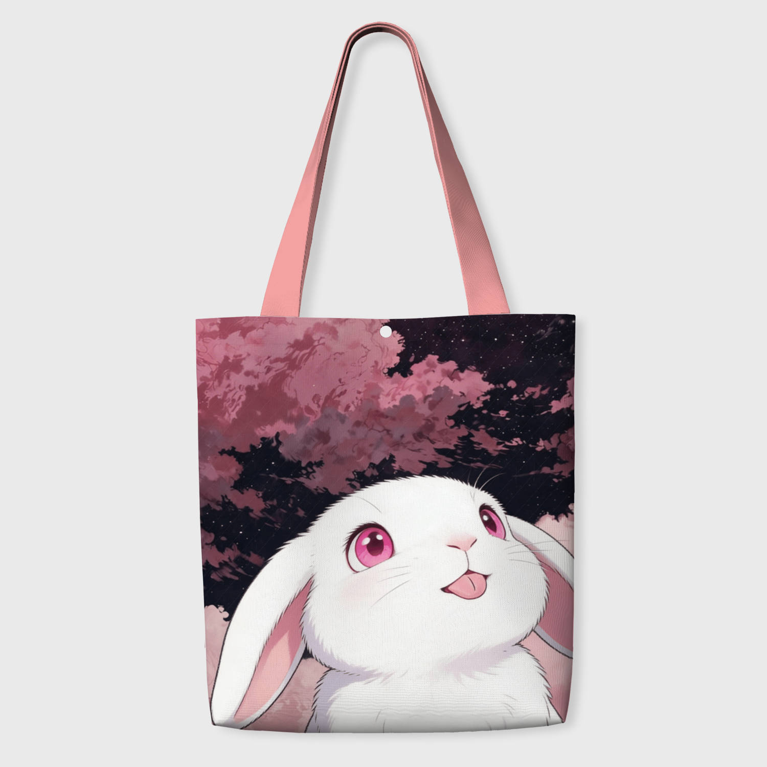 Cute Anime Bunny Tote Bag for Rabbit Lovers Gift