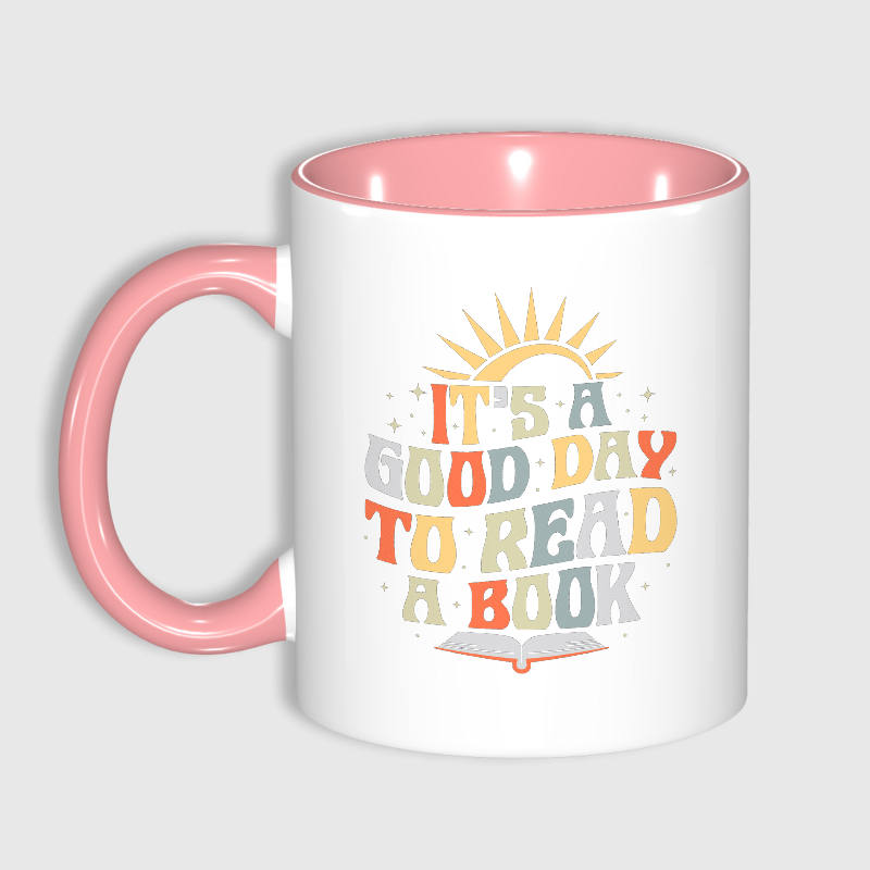 Reading Quote 11oz Pink Mug for Book Lovers Daily Use