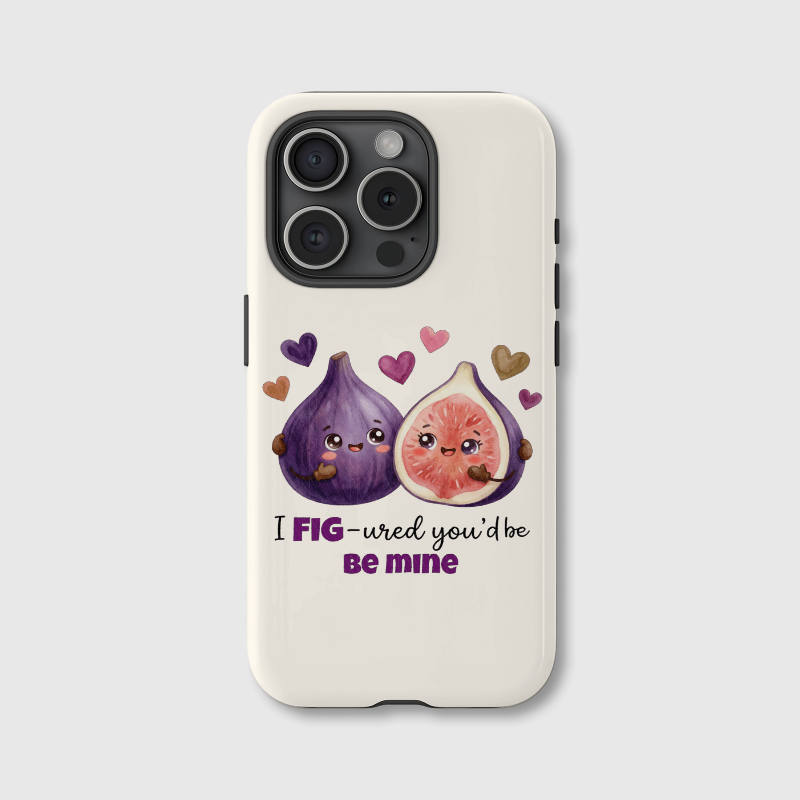 Cute Fig Pun Magnetic Phone Case for Partner Valentine Gift