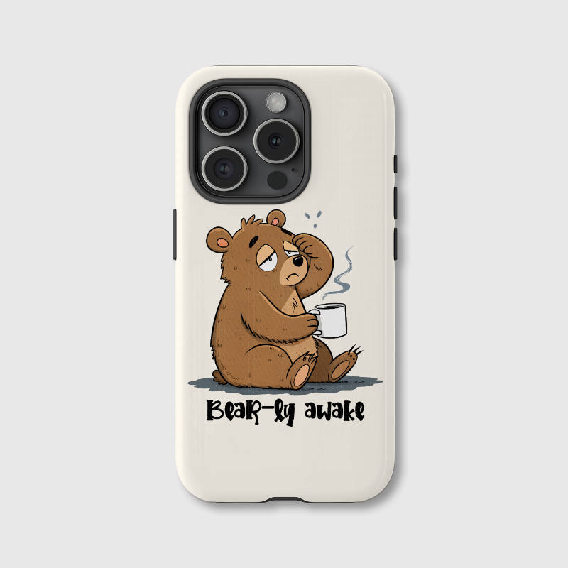 Funny Bear Pun iPhone Case for Coffee Lovers Daily Use