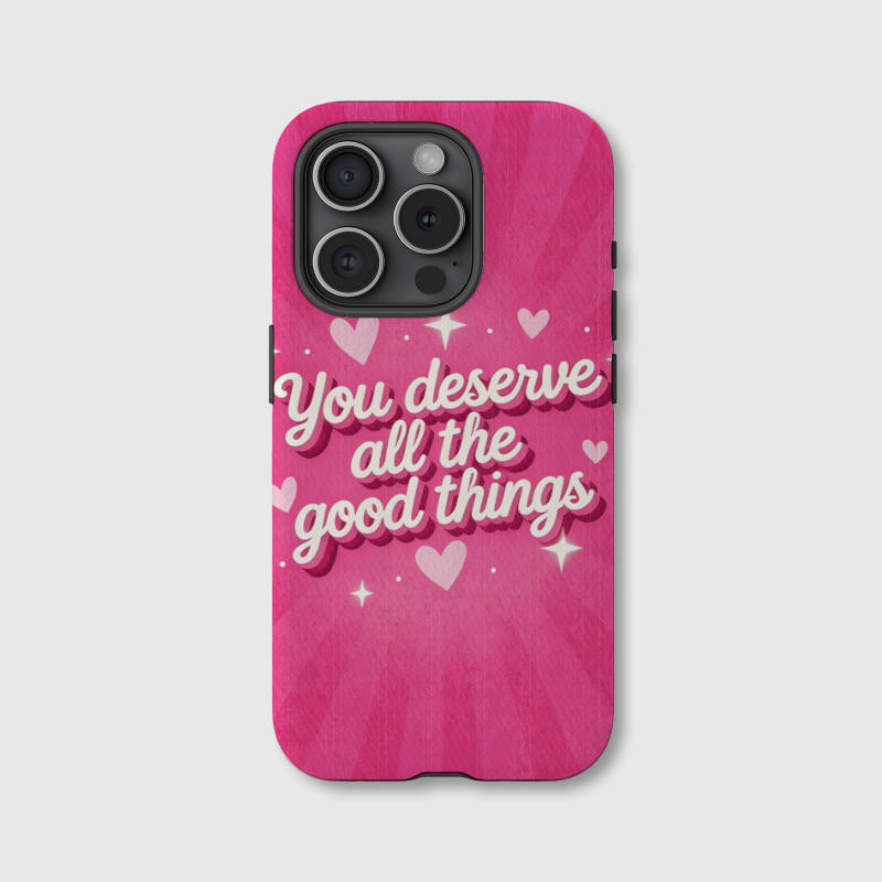 Uplifting Pink Motivational Quote Phone Case for Friend Birthday Graduation Gifts