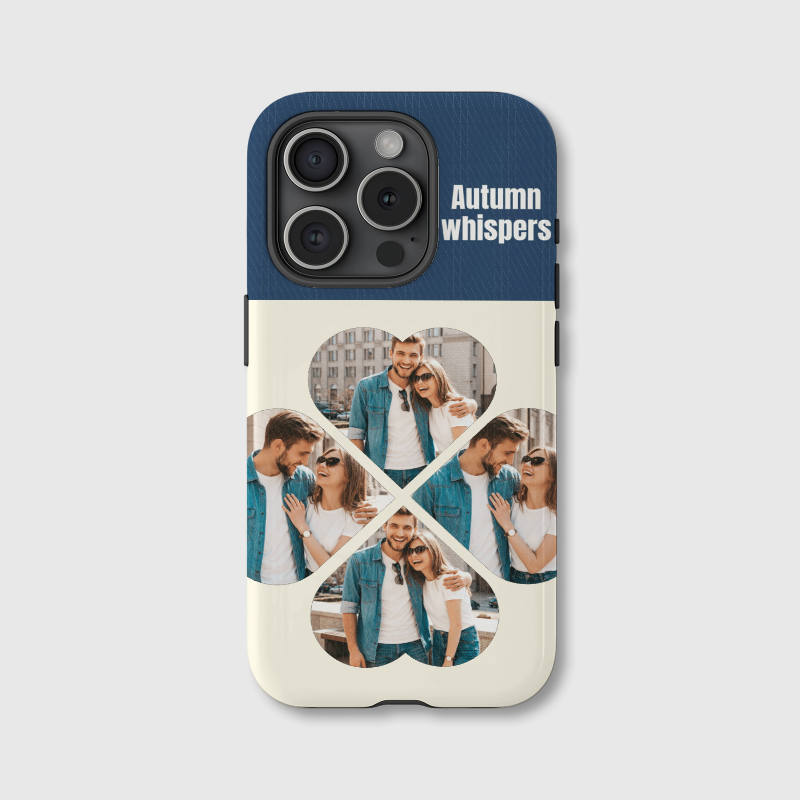 Custom Photo Heart Collage MagSafe iPhone Case for Couples Anniversary Gift