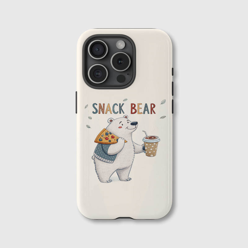Cute Snack Bear Magnetic Phone Case for Animal Lovers Birthday Holiday Gifts