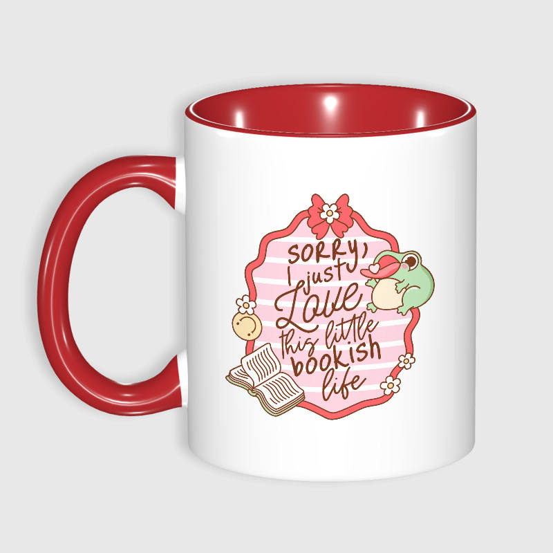 Cute Frog Book Quote Mug for Book Lovers Daily Use Gift