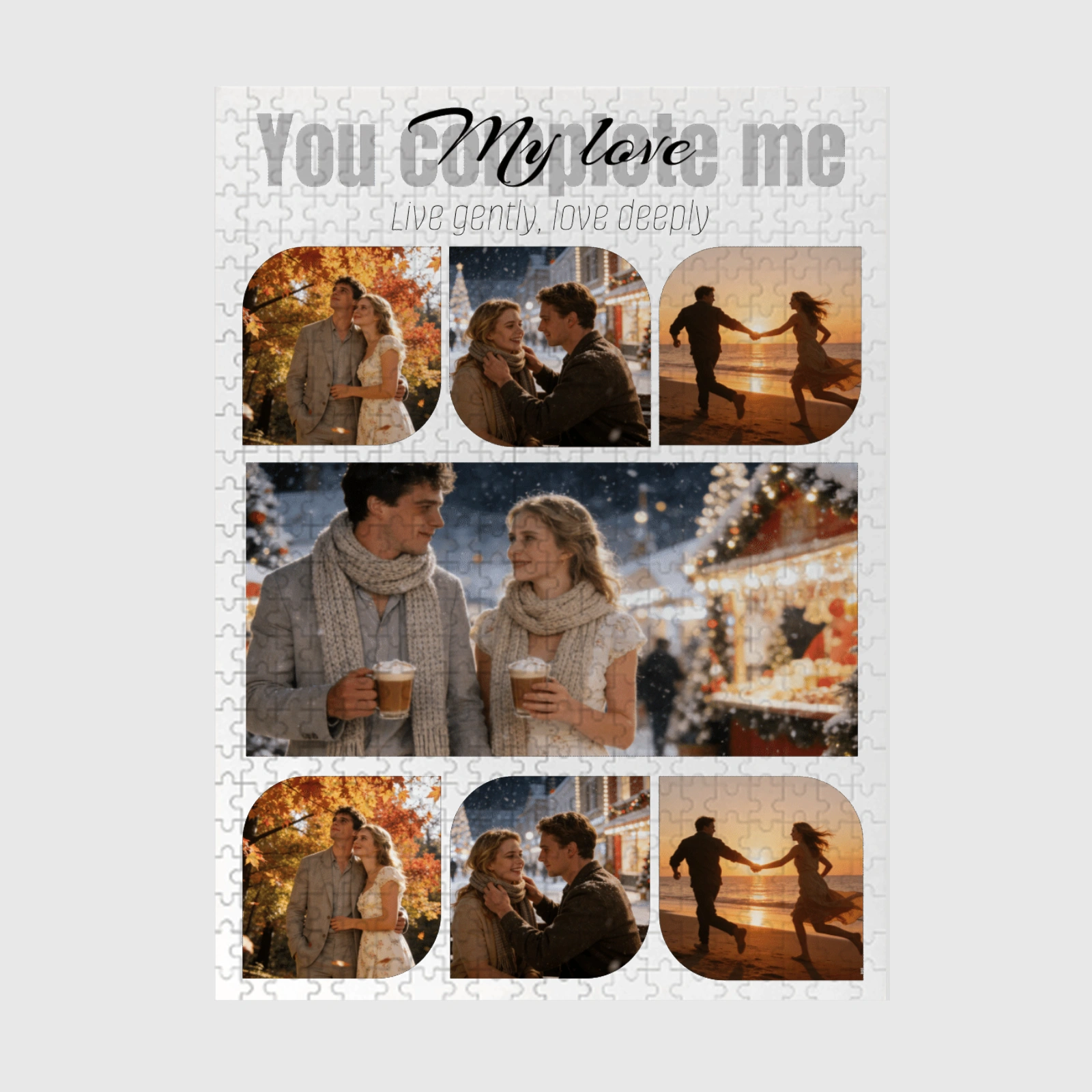 Romantic Custom Photo Puzzle for Couples Anniversary Gift