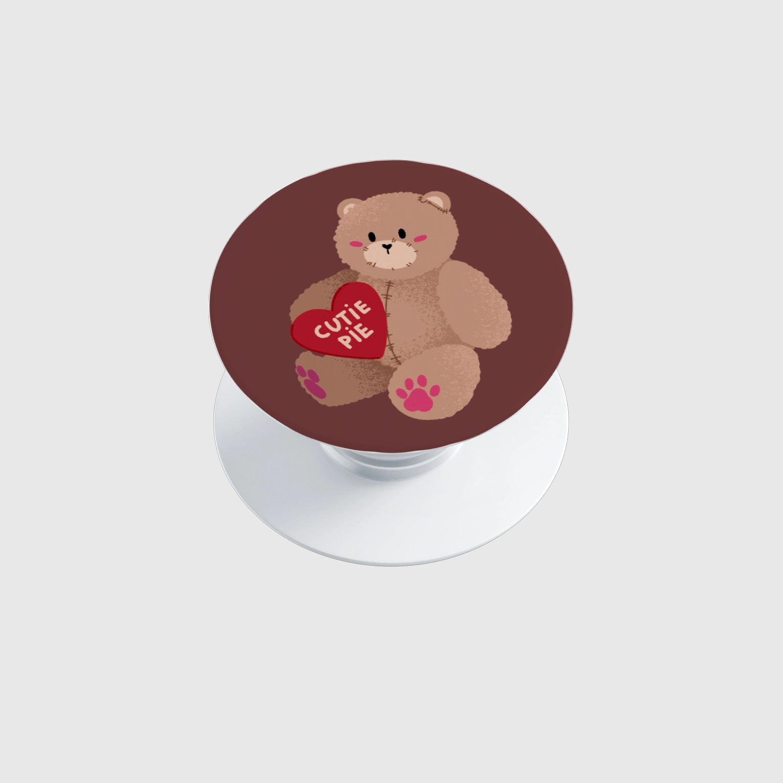 Cute Teddy Bear Phone Pop Grip for Valentine's Day Gift